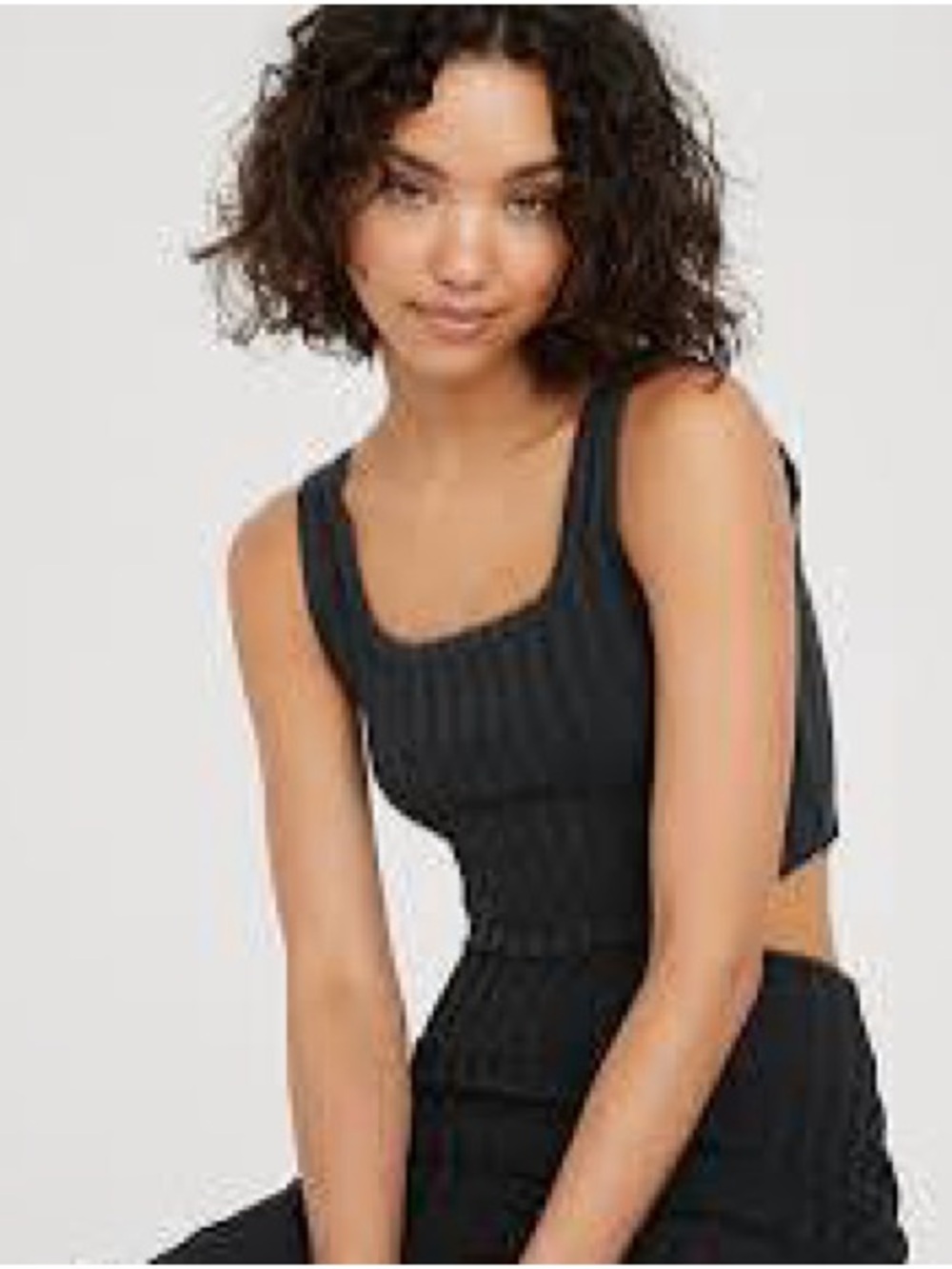 Aerie ribbed set - Groove Crop top L bottoms OG Groove Flare Legging M
